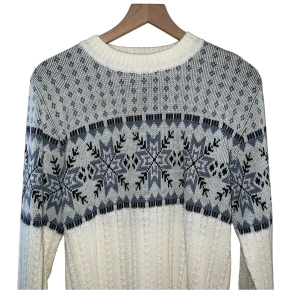 VNTG FLAT IRON MILLS fair isle sweater S - Picture 5 of 5